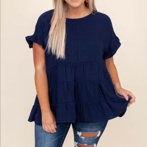 Chic Soul Navy Top 2x